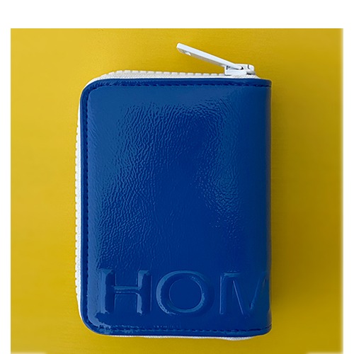 enamel zip card holder (애나멜카드홀더) - 블루