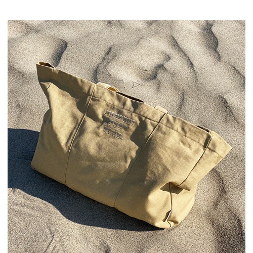 Oversized Canvas Tote Bag - tan
