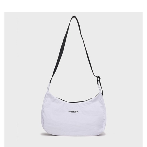 nylon crossbody bag - white