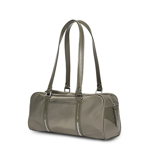 line boston bag (라인보스턴백) - glossy khaki