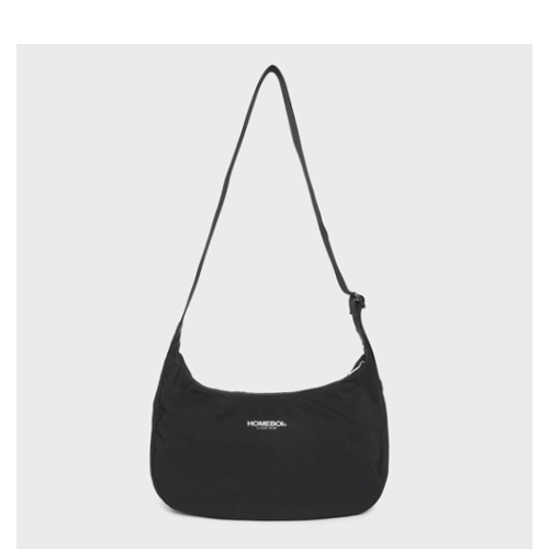 nylon crossbody bag - black