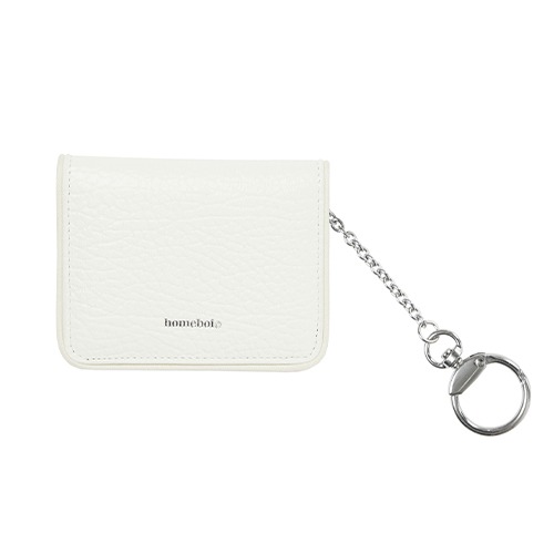 leather keyring card holder (레더키링카드홀더) - 크림화이트