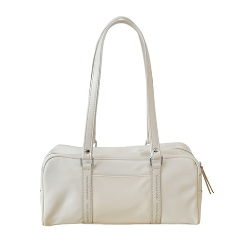 line boston bag (라인보스턴백) - glossy ivory
